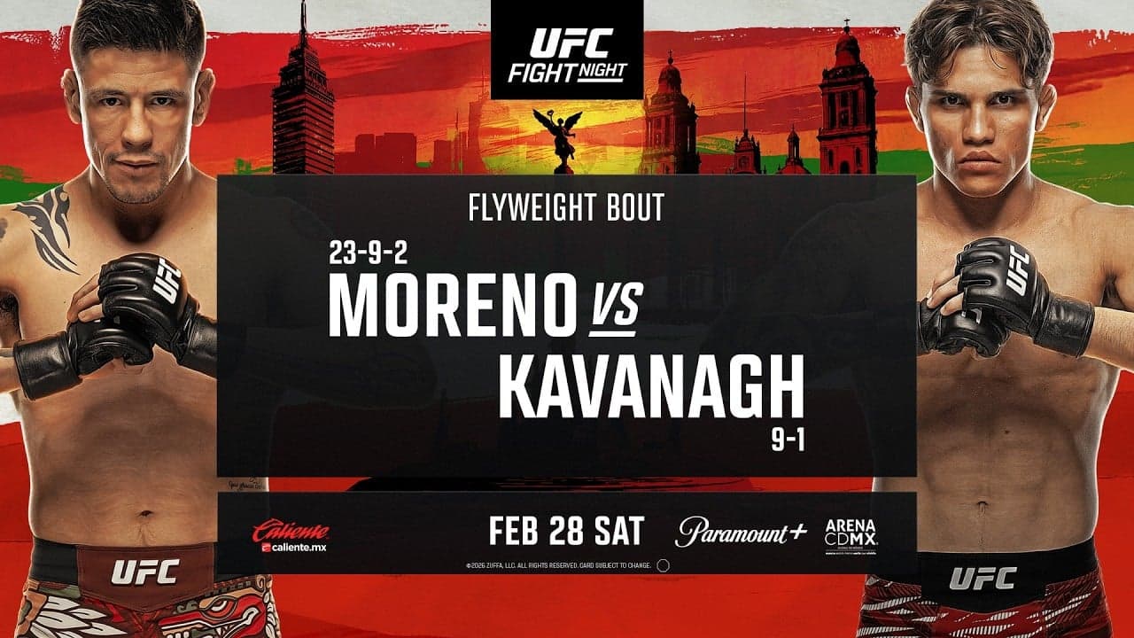 UFC retorna ao México com Moreno em busca de redenção contra novato em evento imperdível